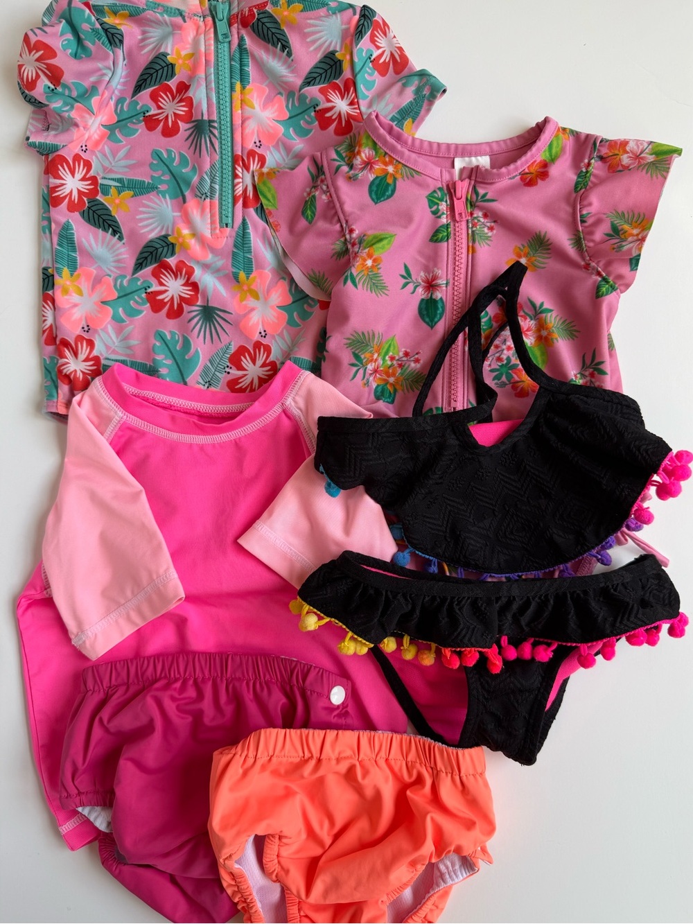 Toddler One-Piece Swimsuits 6-Piece Swim Set
